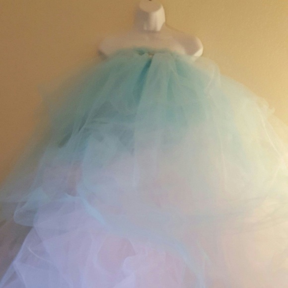 Blue & White Empire Babydoll Wedding Ballgown